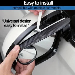 2-in-1 Car Side Mirror Rain Visor with Blind Spot Mirror – Universal Fit