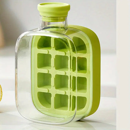 2-in-1 Ice Cube Tray with Bottle – Press Release Ice Mold & Drink Container