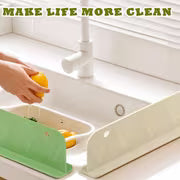 Silicone Splash Guard for Kitchen Sink - Non-Slip, Easy-To-Clean Countertop Barrier with Large Suction Cups