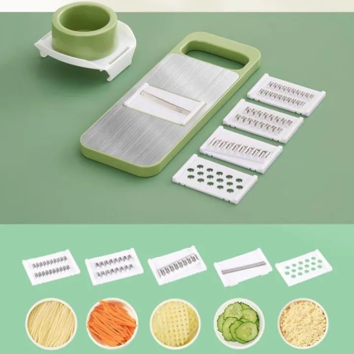 5 in1 Vegetable Cutter Stainless Steel - Multifunctional Grater