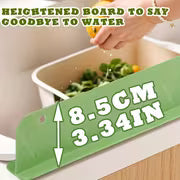 Silicone Splash Guard for Kitchen Sink - Non-Slip, Easy-To-Clean Countertop Barrier with Large Suction Cups
