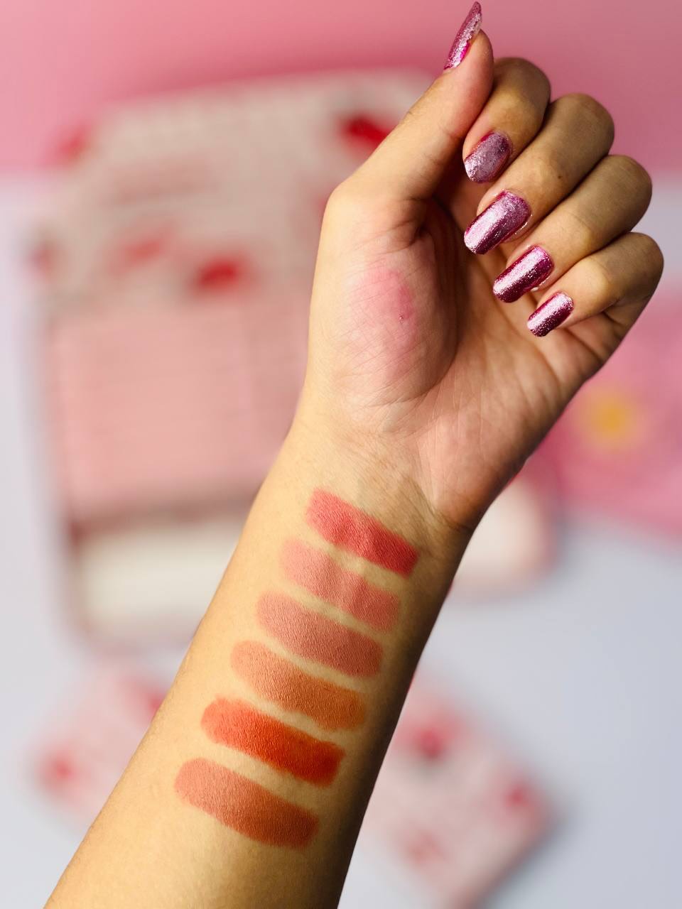 Dragon Ranee Colourme Mini Lipstick Set – Strawberry (6 Matte Shades | Long Lasting | Waterproof |