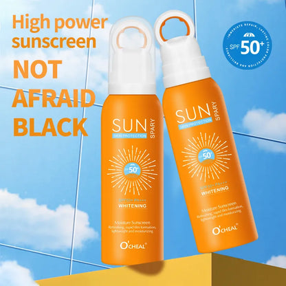 New Natural Whitening Sun Block Hydrating Sunblock Spray SPF 50 High Efficiency Sunblock Delicate Refreshing Organic Face and Body Sunscreen