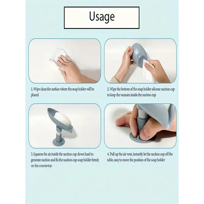 Simple and creative soap box, soap storage rack, suction cup draining soap rack for bathroom, bathroom, and kitchen storage, perfect for Christmas and New Year outfits