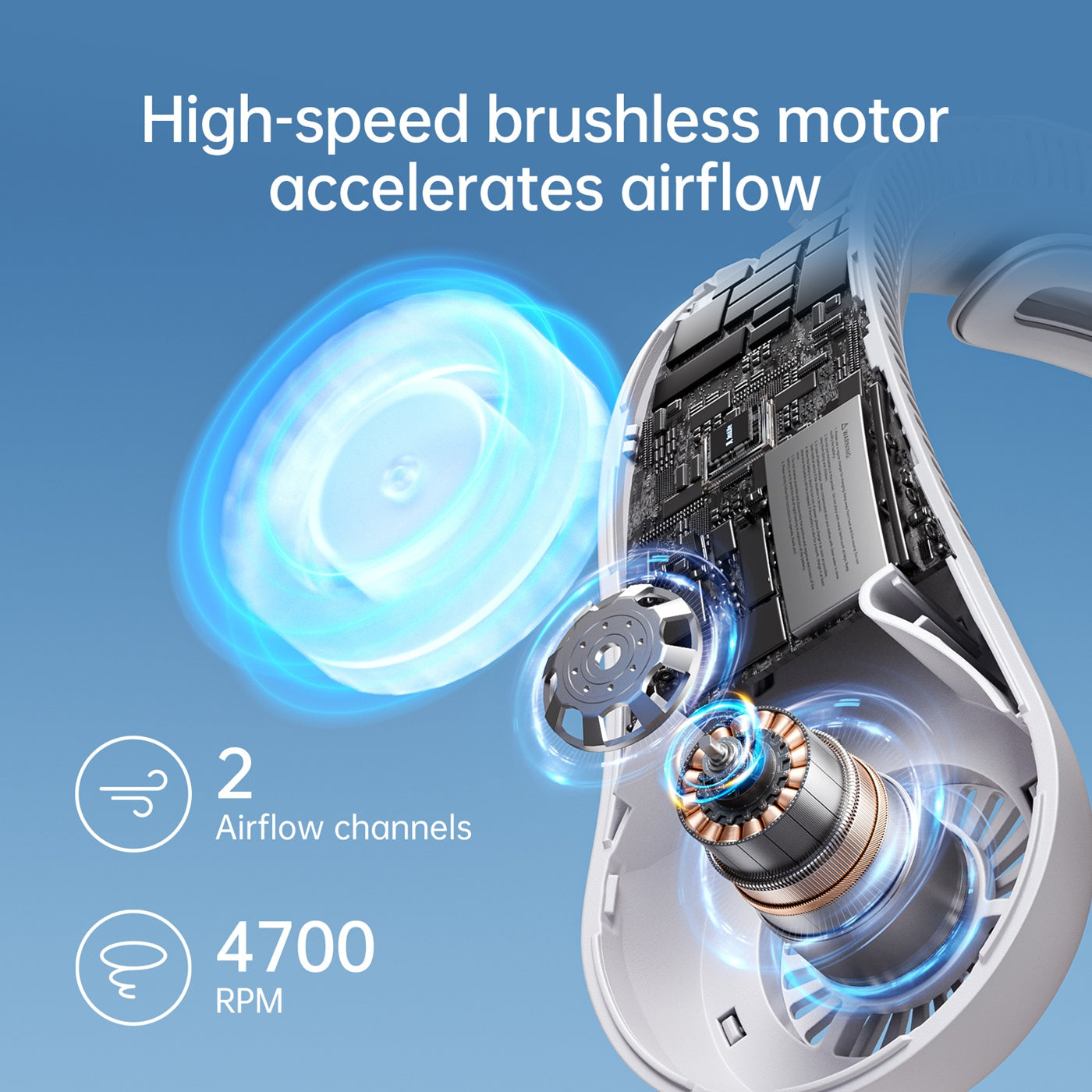 Portable Rechargeable Neck Fan