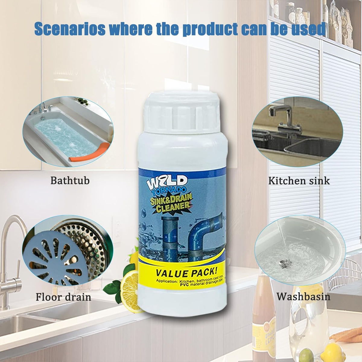 Wild Tornado Powerful Sink & Drain Cleaner