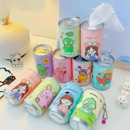 Mini Portable Wet Wipes Tissue Can for Cleaning Face Body for Kids Women and Men