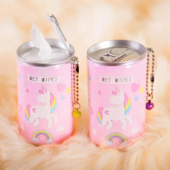 Mini Portable Wet Wipes Tissue Can for Cleaning Face Body for Kids Women and Men
