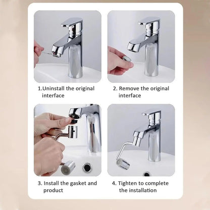 Flexible 1080° Faucet Extender – Dual Modes