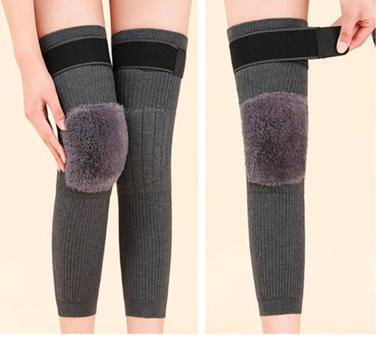 2 Pcs Adjustable Cashmere wool Knee Warmers for men and women